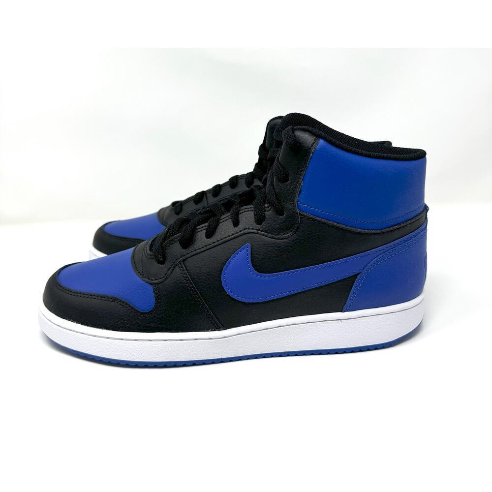 Nike Men Shoes Ebernon Mid Black/Game Royal/White 10.5 - Picture 5 of 7